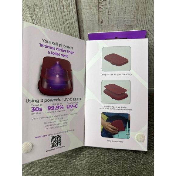 Homedics UV-Clean Phone Sanitizer With 2 UV-C LEDs Portable Red Case - Picture 5 of 5